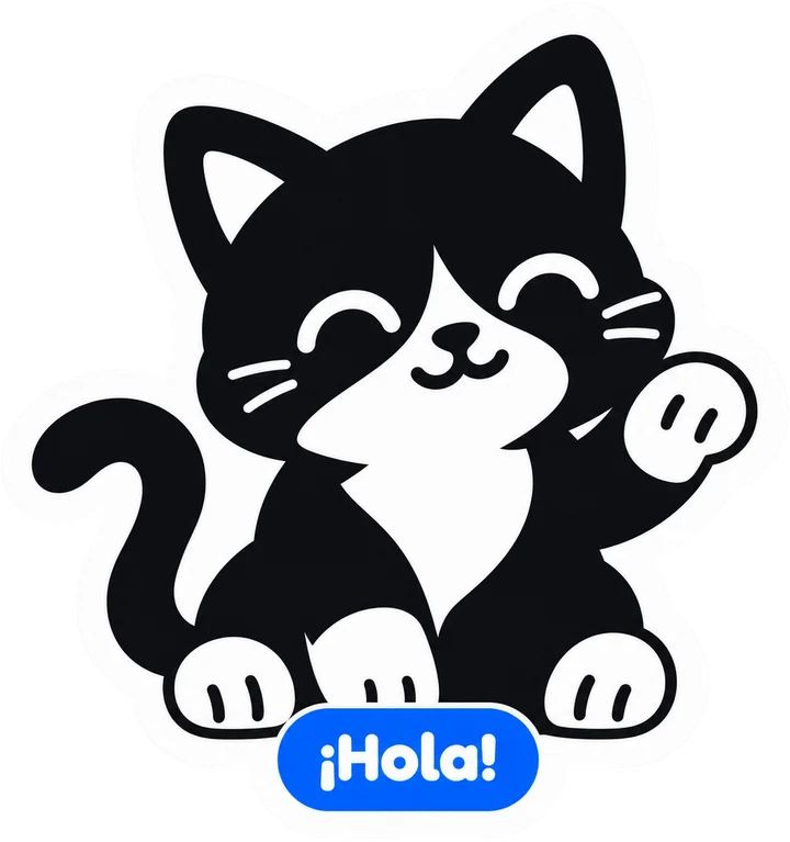 El gato de Gativo saludando